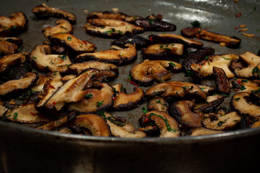 shitake mushroom bruschetta pan fried